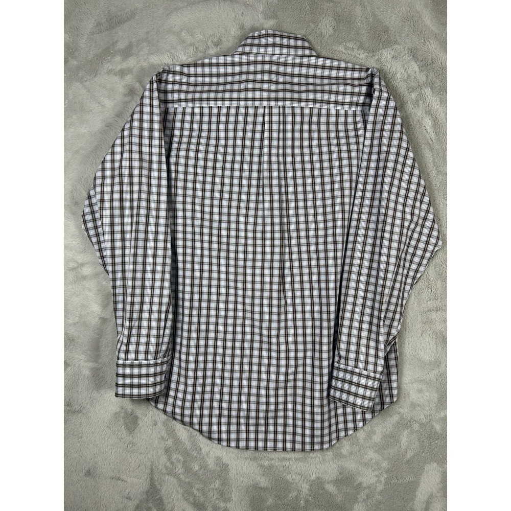 Robert Talbott Plaid Long Sleeve Button Down Mens Shirt-Brown Blue Purple Size L - Picture 4 of 4